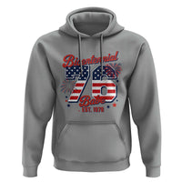 Retro Bicentennial Babe Est 1976 Hoodie 4th of July 50th Birthday Gift