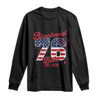 Retro Bicentennial Babe Est 1976 Long Sleeve Shirt 4th of July 50th Birthday Gift
