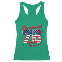 Retro Bicentennial Babe Est 1976 Racerback Tank Top 4th of July 50th Birthday Gift