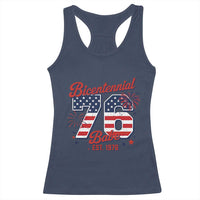 Retro Bicentennial Babe Est 1976 Racerback Tank Top 4th of July 50th Birthday Gift
