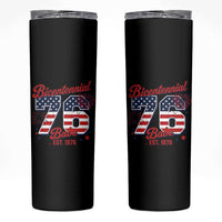 Retro Bicentennial Babe Est 1976 Skinny Tumbler 4th of July 50th Birthday Gift