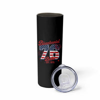 Retro Bicentennial Babe Est 1976 Skinny Tumbler 4th of July 50th Birthday Gift