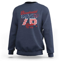 Retro Bicentennial Babe Est 1976 Sweatshirt 4th of July 50th Birthday Gift