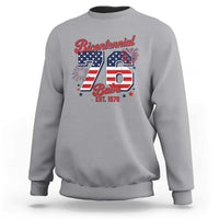 Retro Bicentennial Babe Est 1976 Sweatshirt 4th of July 50th Birthday Gift