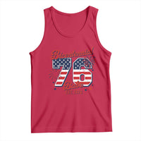 Retro Bicentennial Babe Est 1976 Tank Top 4th of July 50th Birthday Gift