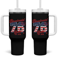 Retro Bicentennial Babe Est 1976 Tumbler With Handle 4th of July 50th Birthday Gift