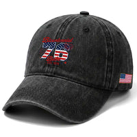Retro Bicentennial Babe Est 1976 Washed Cotton Baseball Cap 4th of July 50th Birthday Gift