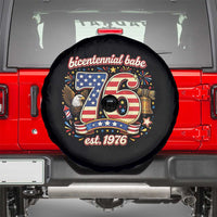 Patriotic Bicentennial Babe Est 1976 Spare Tire Cover Eagle Fireworks 50th Birthday