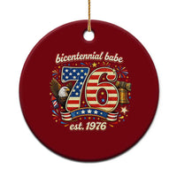Patriotic Bicentennial Babe Est 1976 Ceramic Ornament Eagle Fireworks 50th Birthday