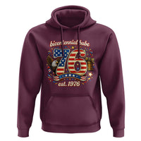 Patriotic Bicentennial Babe Est 1976 Hoodie Eagle Fireworks 50th Birthday