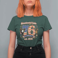 Patriotic Bicentennial Babe Est 1976 T Shirt For Women Eagle Fireworks 50th Birthday