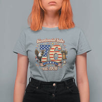 Patriotic Bicentennial Babe Est 1976 T Shirt For Women Eagle Fireworks 50th Birthday