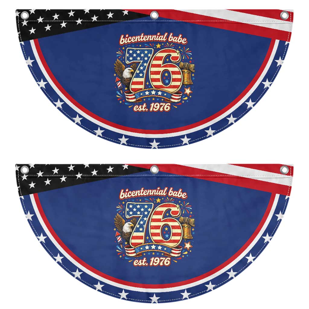 Bicentennial Babe Est 1976 Patriotic Fan Flag Eagle Fireworks 50th Birthday