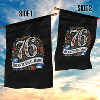 Vintage Floral Bicentennial Babe Est 1976 Garden Flag Elegant 50th Birthday
