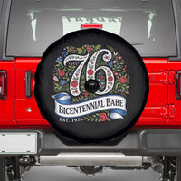 Vintage Floral Bicentennial Babe Est 1976 Spare Tire Cover Elegant 50th Birthday