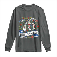 Vintage Floral Bicentennial Babe Est 1976 Long Sleeve Shirt Elegant 50th Birthday