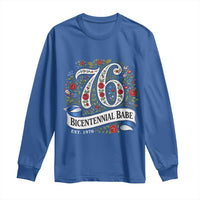 Vintage Floral Bicentennial Babe Est 1976 Long Sleeve Shirt Elegant 50th Birthday