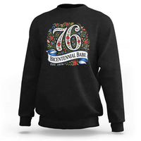 Vintage Floral Bicentennial Babe Est 1976 Sweatshirt Elegant 50th Birthday