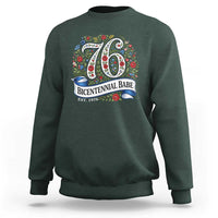 Vintage Floral Bicentennial Babe Est 1976 Sweatshirt Elegant 50th Birthday