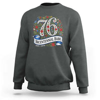 Vintage Floral Bicentennial Babe Est 1976 Sweatshirt Elegant 50th Birthday