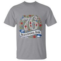 Vintage Floral Bicentennial Babe Est 1976 T Shirt Elegant 50th Birthday