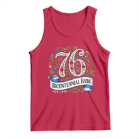 Vintage Floral Bicentennial Babe Est 1976 Tank Top Elegant 50th Birthday