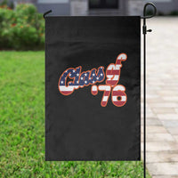 Patriotic Class of 76 Retro American Flag Script Garden Flag Graduation Birthday Milestone