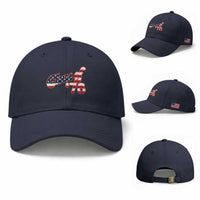 Patriotic Class of 76 Retro American Flag Script Baseball Cap Graduation Birthday Milestone
