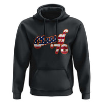 Patriotic Class of 76 Retro American Flag Script Hoodie Graduation Birthday Milestone