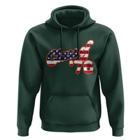 Patriotic Class of 76 Retro American Flag Script Hoodie Graduation Birthday Milestone