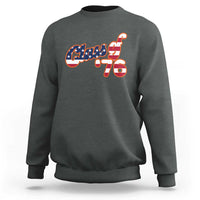 Patriotic Class of 76 Retro American Flag Script Sweatshirt Graduation Birthday Milestone