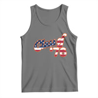 Patriotic Class of 76 Retro American Flag Script Tank Top Graduation Birthday Milestone