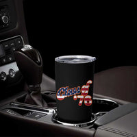 Patriotic Class of 76 Retro American Flag Script Tumbler Cup Graduation Birthday Milestone