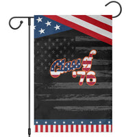 Class of 76 Retro American Flag Script Patriotic Garden Flag Graduation Birthday Milestone