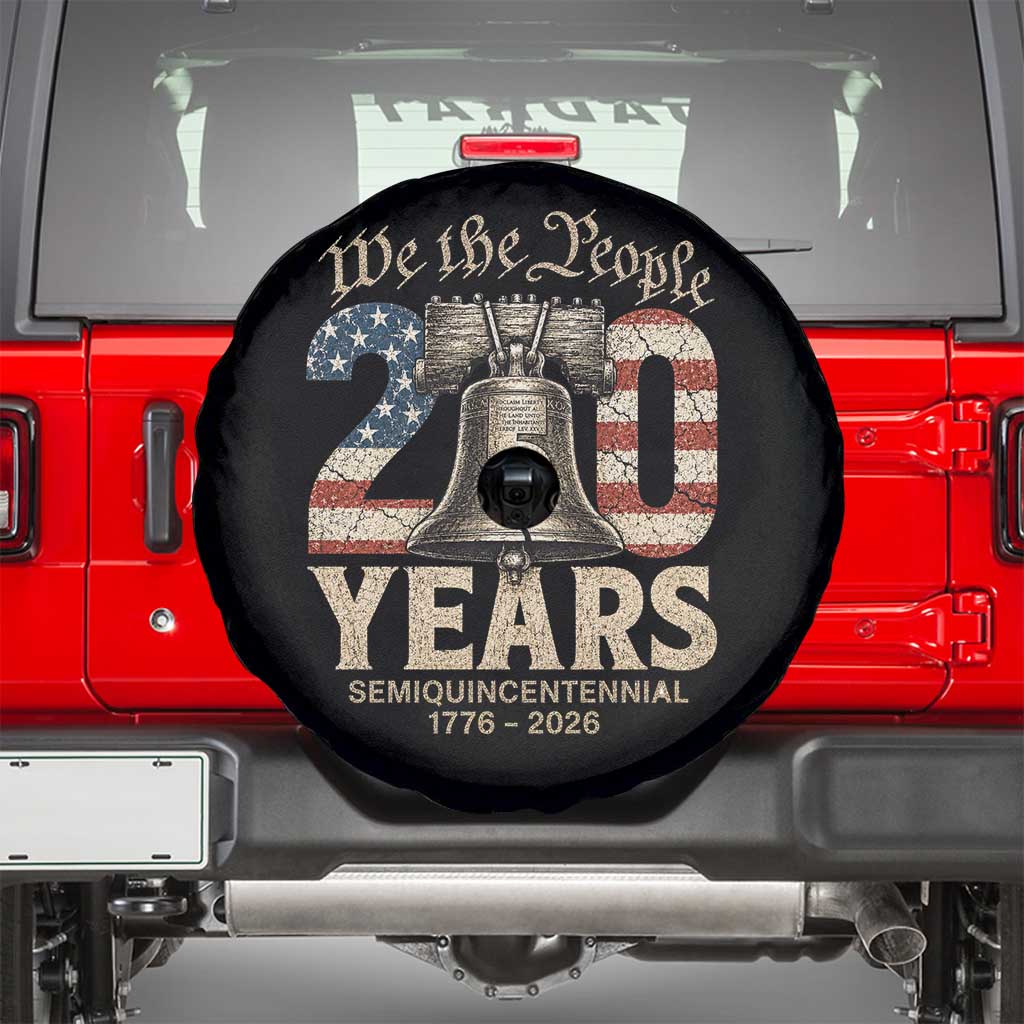 We The People 250 Years Liberty Bell Patriotic Spare Tire Cover American Semi-Quincentennial