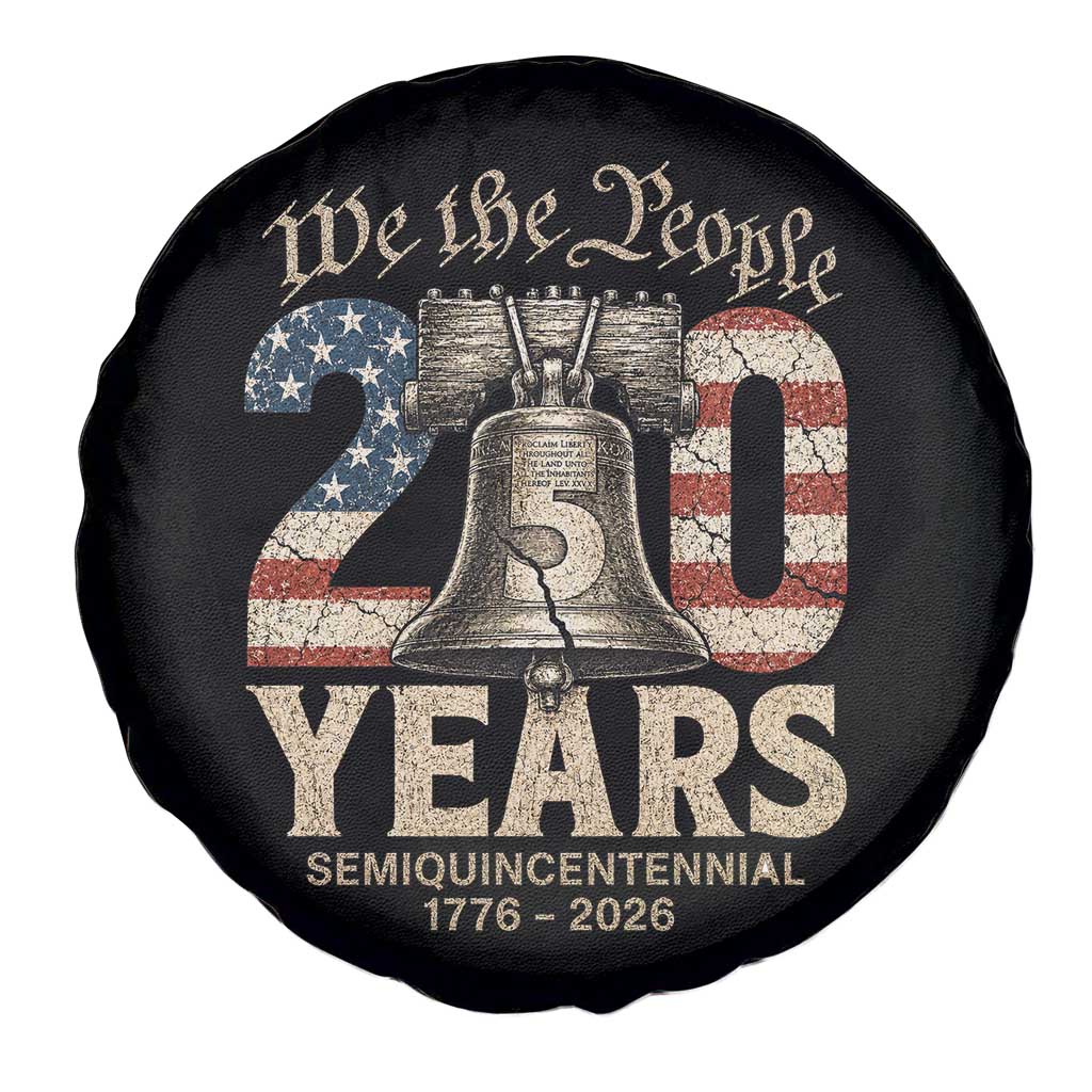 We The People 250 Years Liberty Bell Patriotic Spare Tire Cover American Semi-Quincentennial