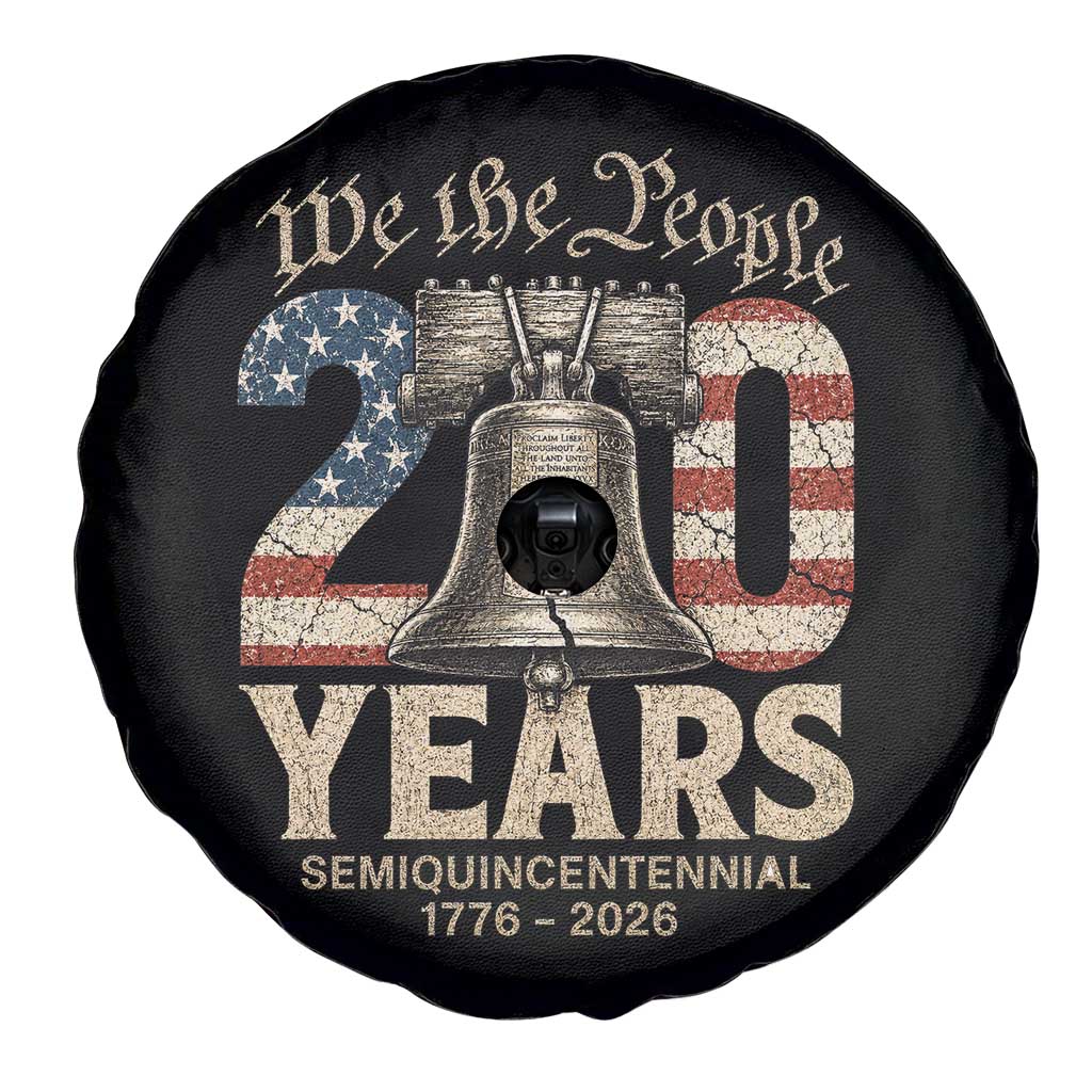 We The People 250 Years Liberty Bell Patriotic Spare Tire Cover American Semi-Quincentennial