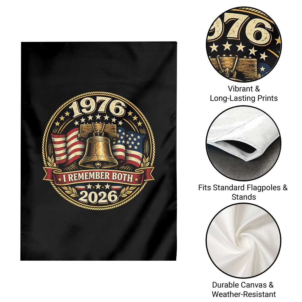 Bicentennial Born 1976 Liberty Bell Garden Flag America 250th Anniversary 50th Birthday