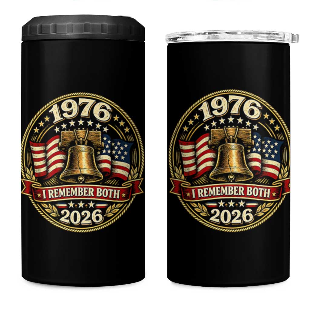 Bicentennial Born 1976 Liberty Bell 4 in 1 Can Cooler Tumbler America 250th Anniversary 50th Birthday
