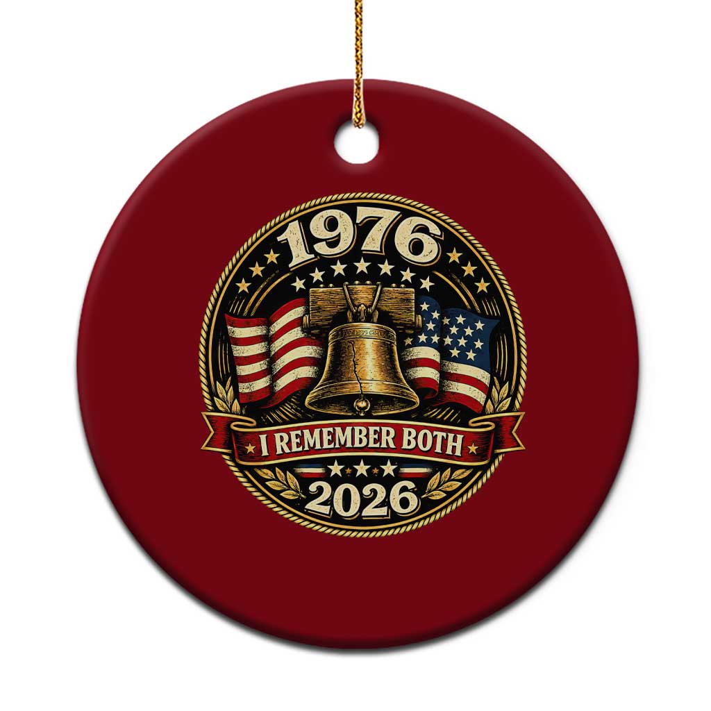 Bicentennial Born 1976 Liberty Bell Ceramic Ornament America 250th Anniversary 50th Birthday
