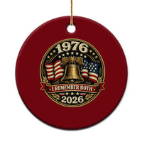 Bicentennial Born 1976 Liberty Bell Ceramic Ornament America 250th Anniversary 50th Birthday