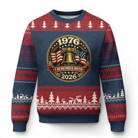 Bicentennial Born 1976 Liberty Bell Ugly Christmas Sweater America 250th Anniversary 50th Birthday