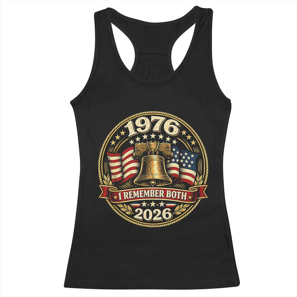 Bicentennial Born 1976 Liberty Bell Racerback Tank Top America 250th Anniversary 50th Birthday