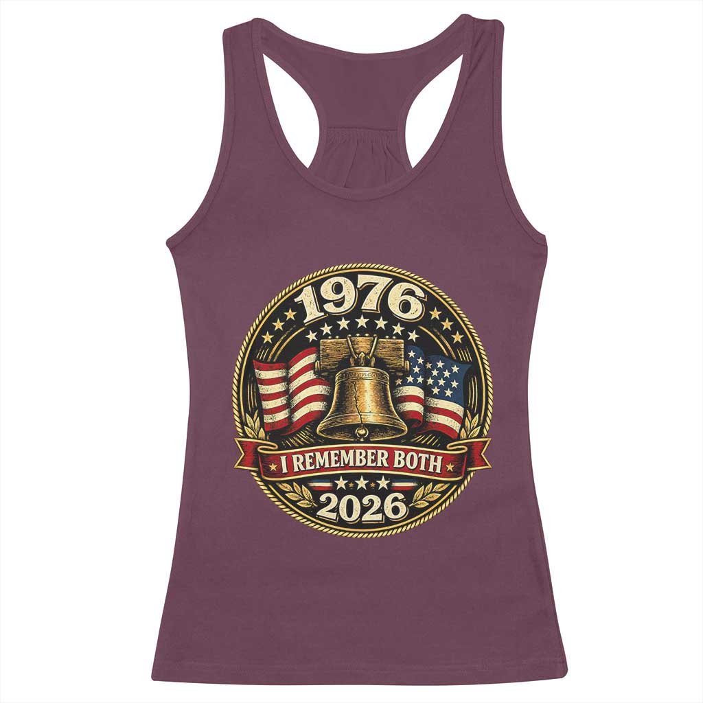 Bicentennial Born 1976 Liberty Bell Racerback Tank Top America 250th Anniversary 50th Birthday