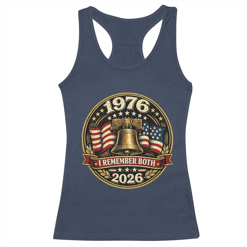 Bicentennial Born 1976 Liberty Bell Racerback Tank Top America 250th Anniversary 50th Birthday