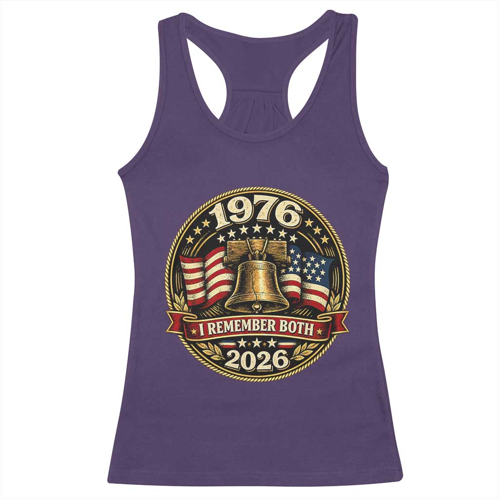 Bicentennial Born 1976 Liberty Bell Racerback Tank Top America 250th Anniversary 50th Birthday