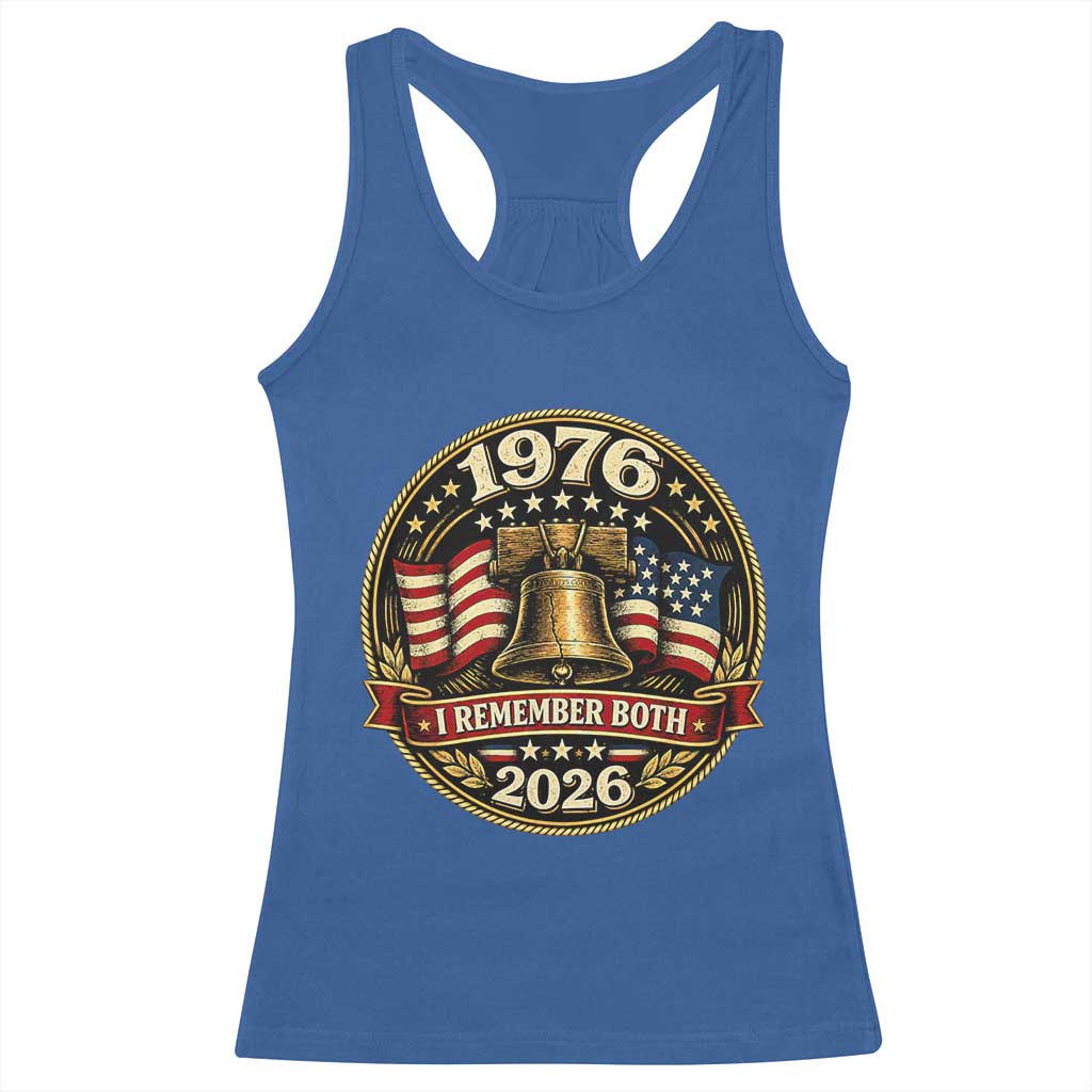 Bicentennial Born 1976 Liberty Bell Racerback Tank Top America 250th Anniversary 50th Birthday