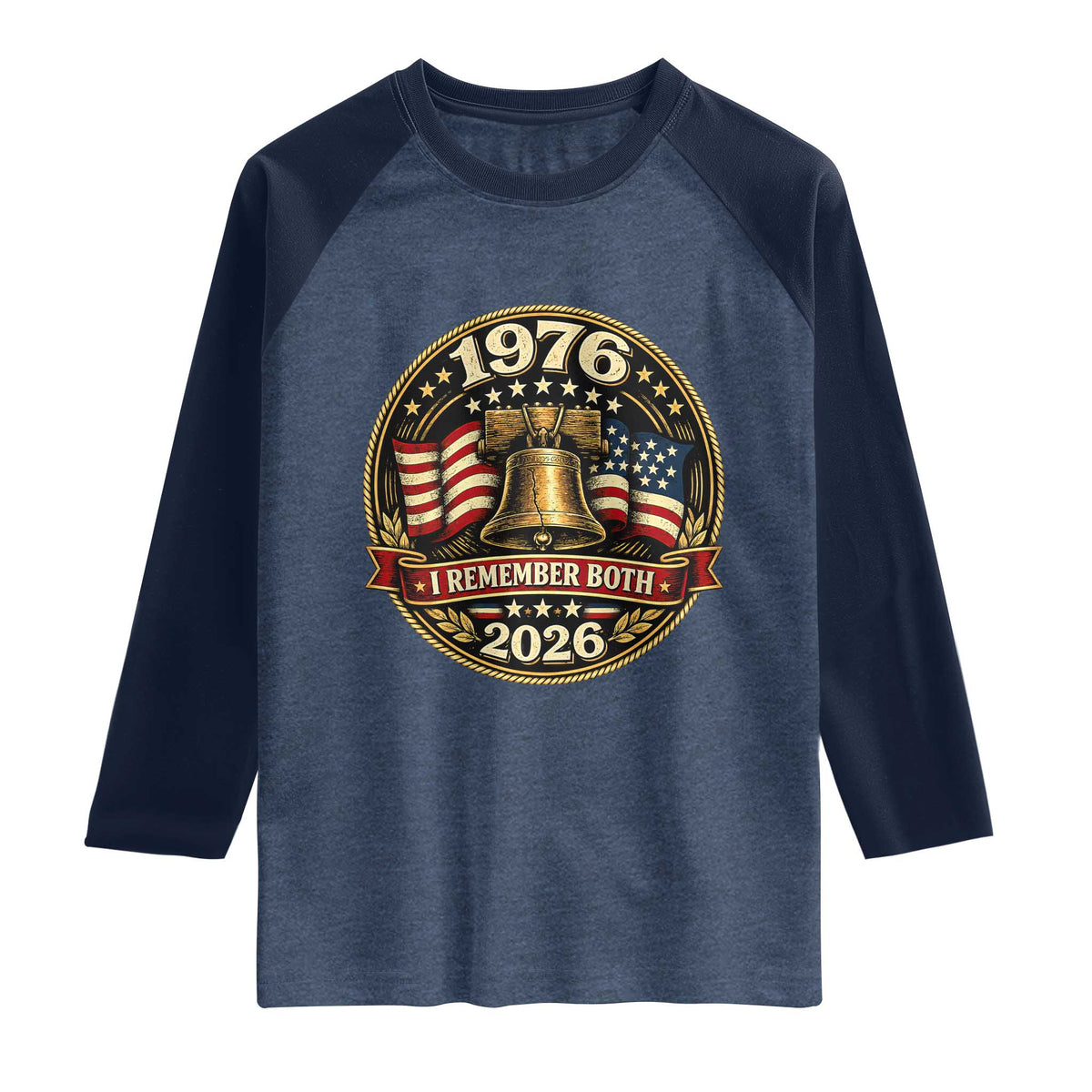 Bicentennial Born 1976 Liberty Bell Raglan Shirt America 250th Anniversary 50th Birthday