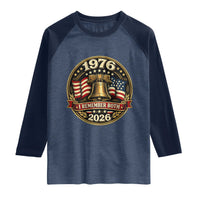 Bicentennial Born 1976 Liberty Bell Raglan Shirt America 250th Anniversary 50th Birthday