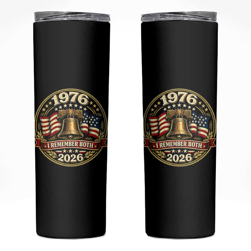 Bicentennial Born 1976 Liberty Bell Skinny Tumbler America 250th Anniversary 50th Birthday